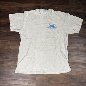 Vintage Florida Water Sports Shirt Mens Large Gray Hanes Ski Instructor 90s Tee
